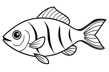 Minimalist Piranha Vector