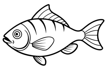 Minimalist Piranha Vector