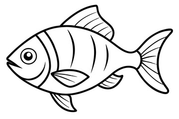 Minimalist Piranha Vector