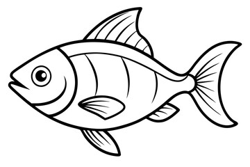 Minimalist Piranha Vector