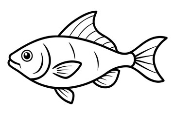 Minimalist Piranha Vector