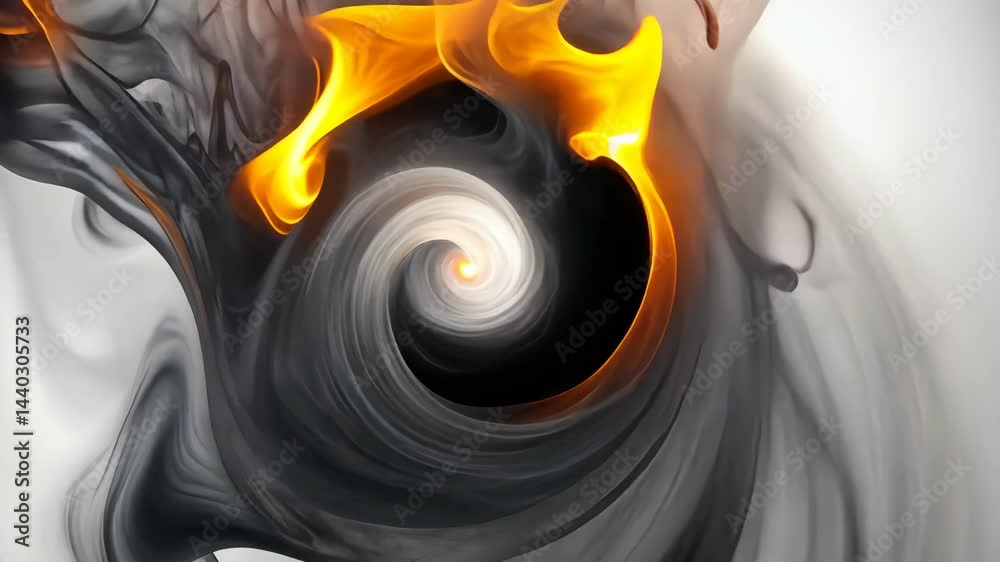 Aufkleber fiery swirls and smoky whispers a captivating visual journey of abstract art