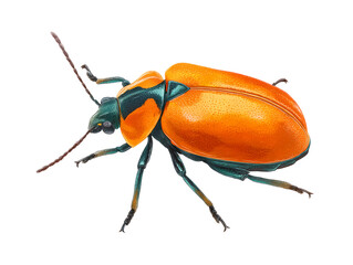 Fototapeta premium A green and orange bug