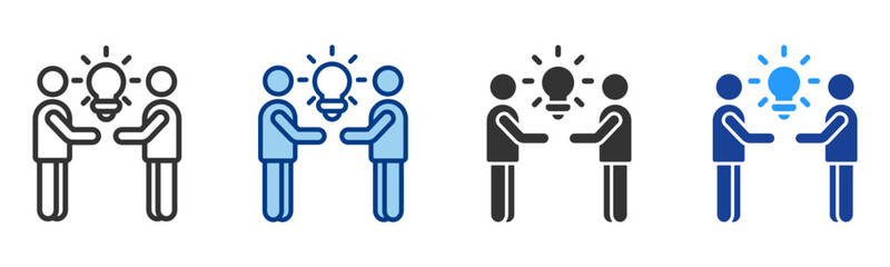 Team Icon Multiple Style Vector Collection 