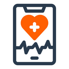Fototapeta premium Heart Health Monitoring on Mobile App