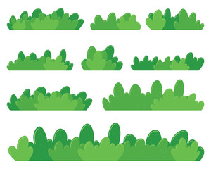 Green bush clipart design illustration