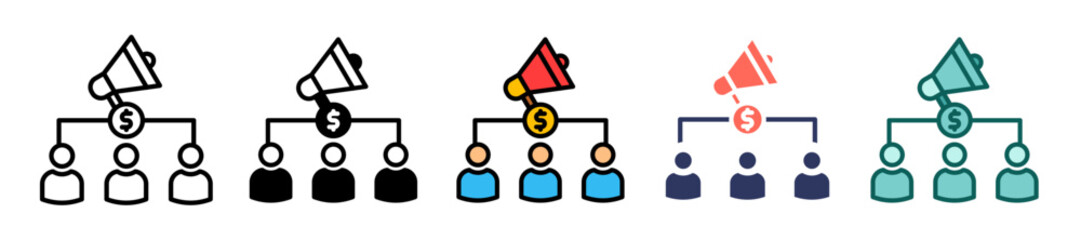 Affiliate Marketing line icon