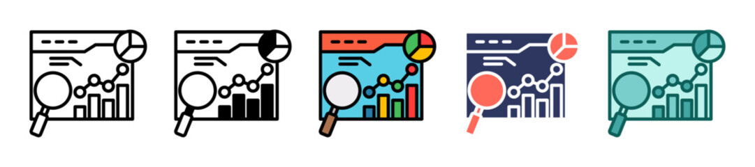 Web Analytics line icon