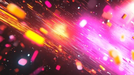 Obraz premium Colorful abstract motion background with bright glowing elements.