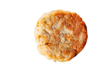 Meat cutlets pork, beef, chicken, lamb fried meat dish fresh delicious gourmet food background on the table rustic food top view copy space