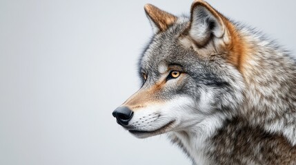 Fototapeta premium Gray wolf profile