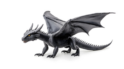 Obraz premium 3d dragon with large wings isolated on white background