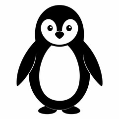 Stylized Penguin Silhouette Design