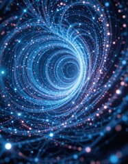 Fototapeta premium A vibrant abstract background featuring a dynamic interplay of blue and pink circles, creating a visually striking and modern design with depth and movement.