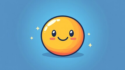 Naklejka premium Happy cartoon emoticon