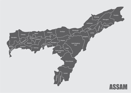 Assam administrative map