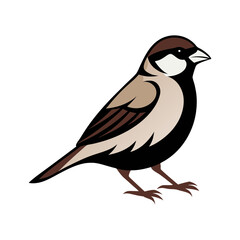 Obraz premium Download Sparrow Birds Silhouette Vector Illustration Svg File For Design.