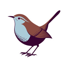 Obraz premium Download Wren Birds Silhouette Vector Illustration Svg File For Design.