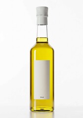 Golden Olive Oil Bottle, Clear Glass Container