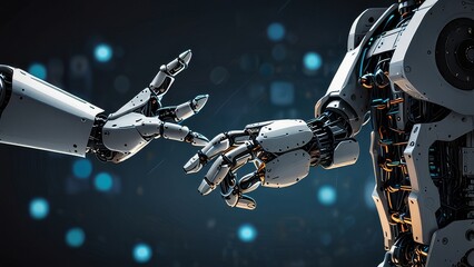 robot hand doing work according to it's instructions