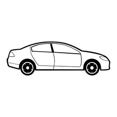 Download A Modern Car And    Silhouette Vector Illustration White Background Svg File For Design.