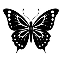 Download Butterfly Silhouette Vector Illustration White Background Svg File For Design.