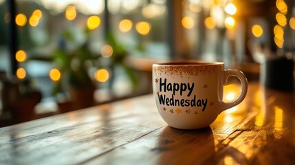 Happy Wednesday coffee cup