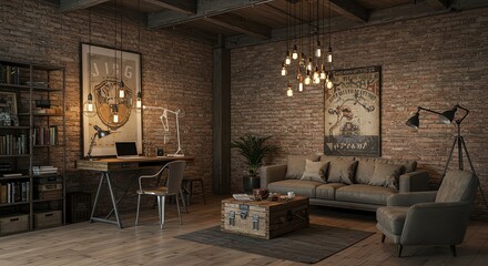 Industrial Style Home Decor in a Loft Apartment