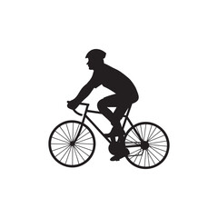 Naklejka premium Road bike rider silhouette.