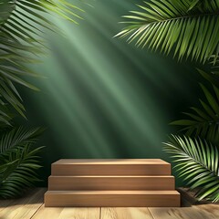Tropical Wooden Display Platform. (3)