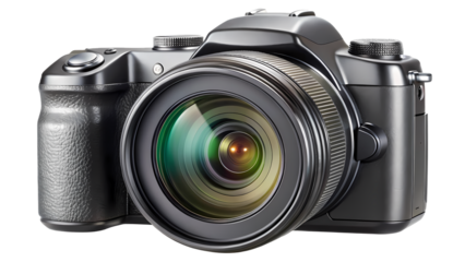 Professional Digital Single Lens Reflex Camera with a Large Lens