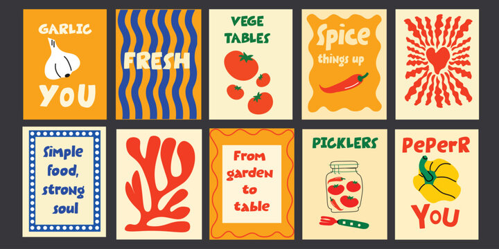 Minimalist food art posters with clean, modern compositions. Perfect wall decor for kitchens, bistros, and cozy cafes. Inspired by contemporary and abstract design.