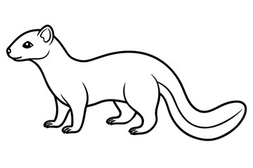 Modern Mongoose Outline Design