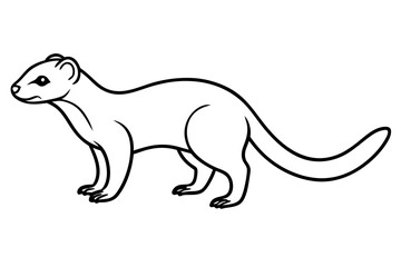 Modern Mongoose Outline Design