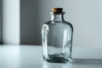 Vintage glass bottle on a table
