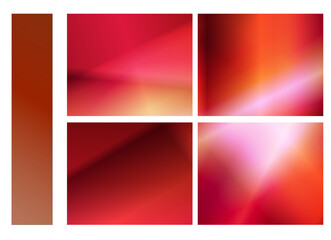 Luxury red gradient set, vibrant warm tones, design backdrops
