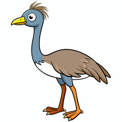 vector illustration of cartoon crane