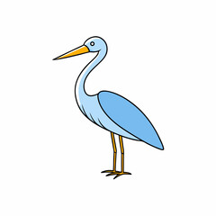 vector illustration of a stork