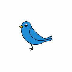blue bird on a branch of tree