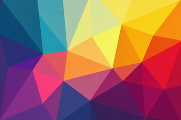 Obraz premium Geometric abstract shapes, vibrant color palette, modern style , background, art, digital