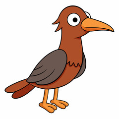cartoon bird with a blank sign