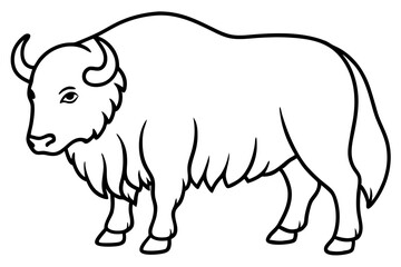 Modern Musk Ox Vector