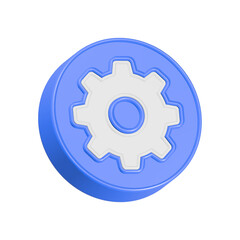 gear setting 3d rendering machine setting