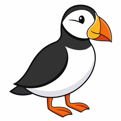 cartoon penguin with a sign