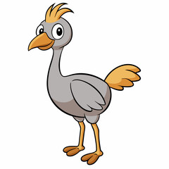 vector illustration of cartoon duck