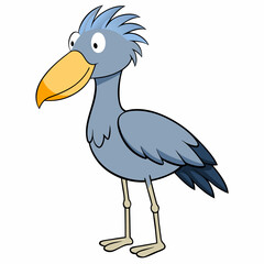 illustration of a cartoon crane