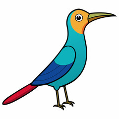 vector illustration of a cartoon bird