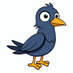 cartoon bird on white background