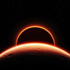 Obraz premium Solar Eclipse Over Mars