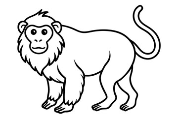 Modern Proboscis Monkey Sketch